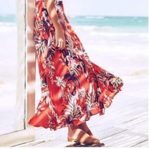 Anthropologie HD in Paris Paso Robles Silk Maxi Skirt Size 12